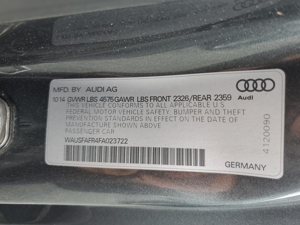 WAUSFAFR4FA023722 2015 Audi A5 Premium Plus