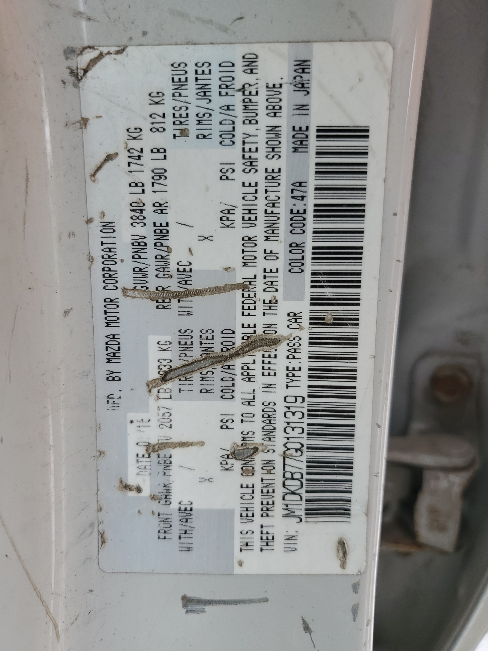 JM1DKDB77G0131319 2016 Mazda Cx-3 Sport