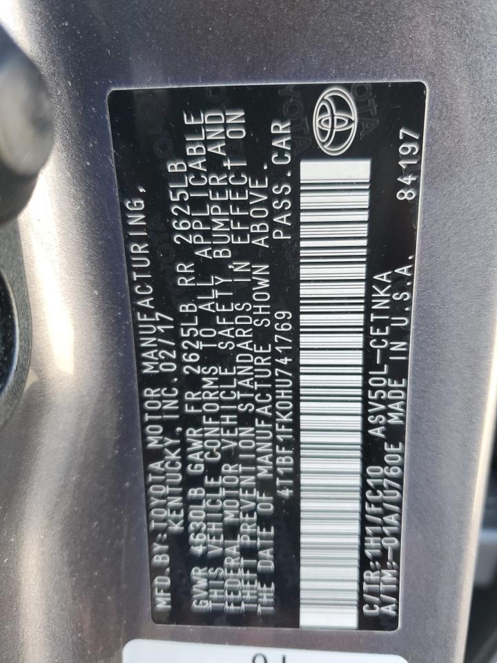 4T1BF1FK0HU741769 2017 Toyota Camry Le