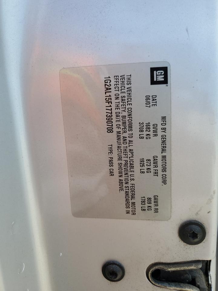 2007 Pontiac G5 VIN: 1G2AL15F177390708 Lot: 75755314