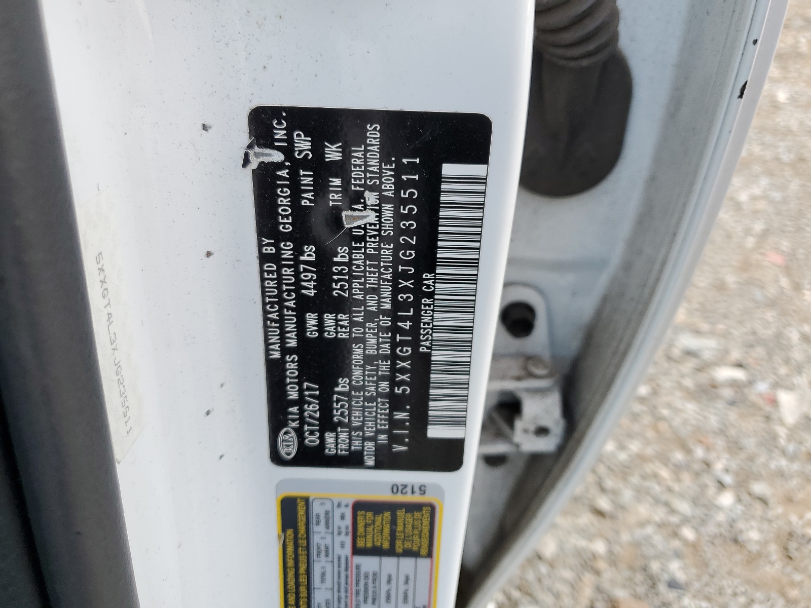 5XXGT4L3XJG235511 2018 Kia Optima Lx