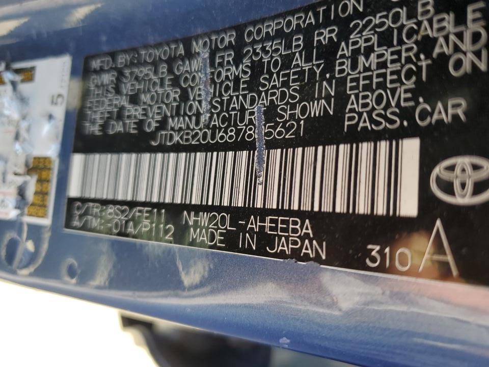 JTDKB20U687805621 2008 Toyota Prius