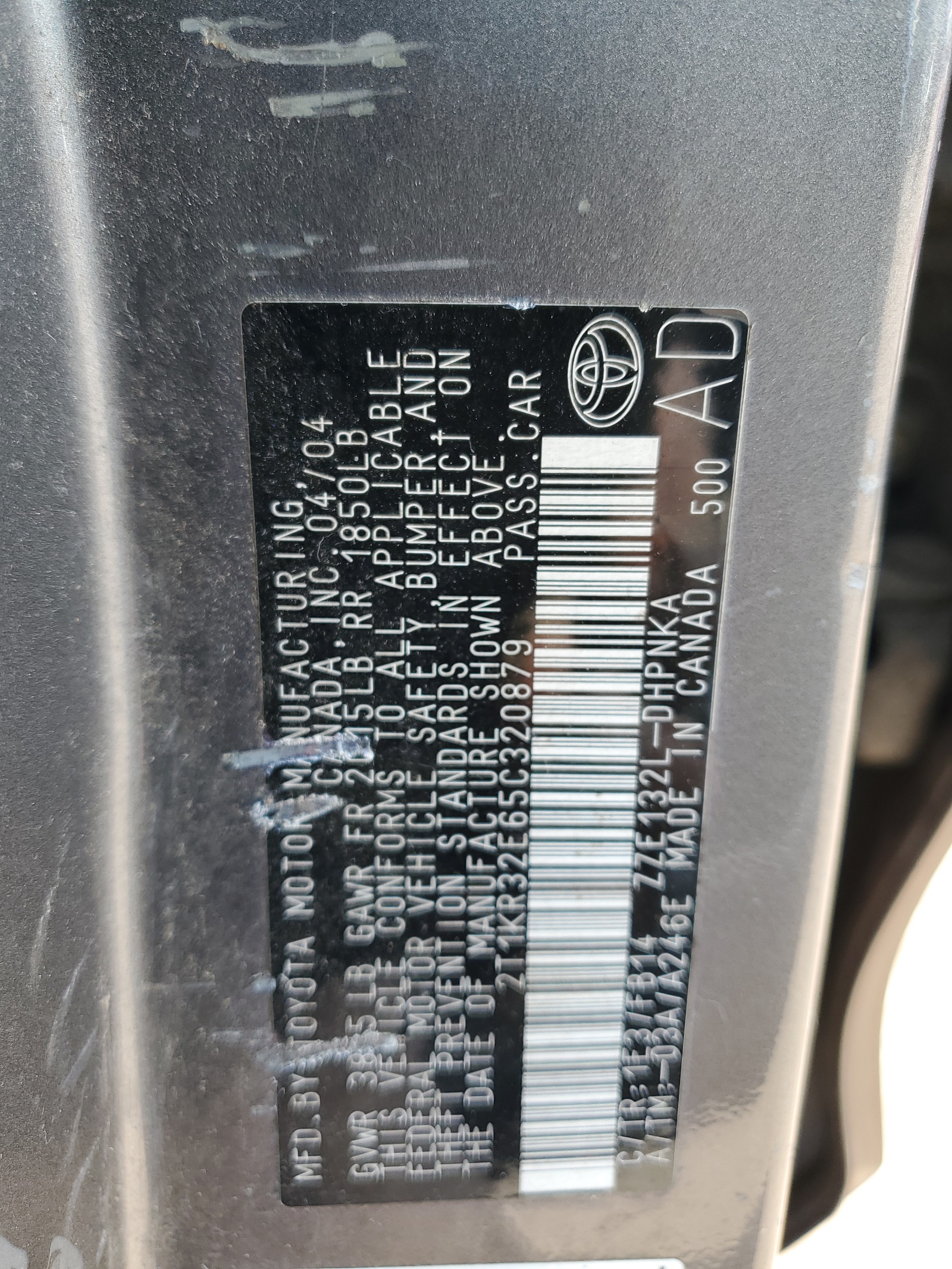 2T1KR32E65C320879 2005 Toyota Corolla Matrix Xr