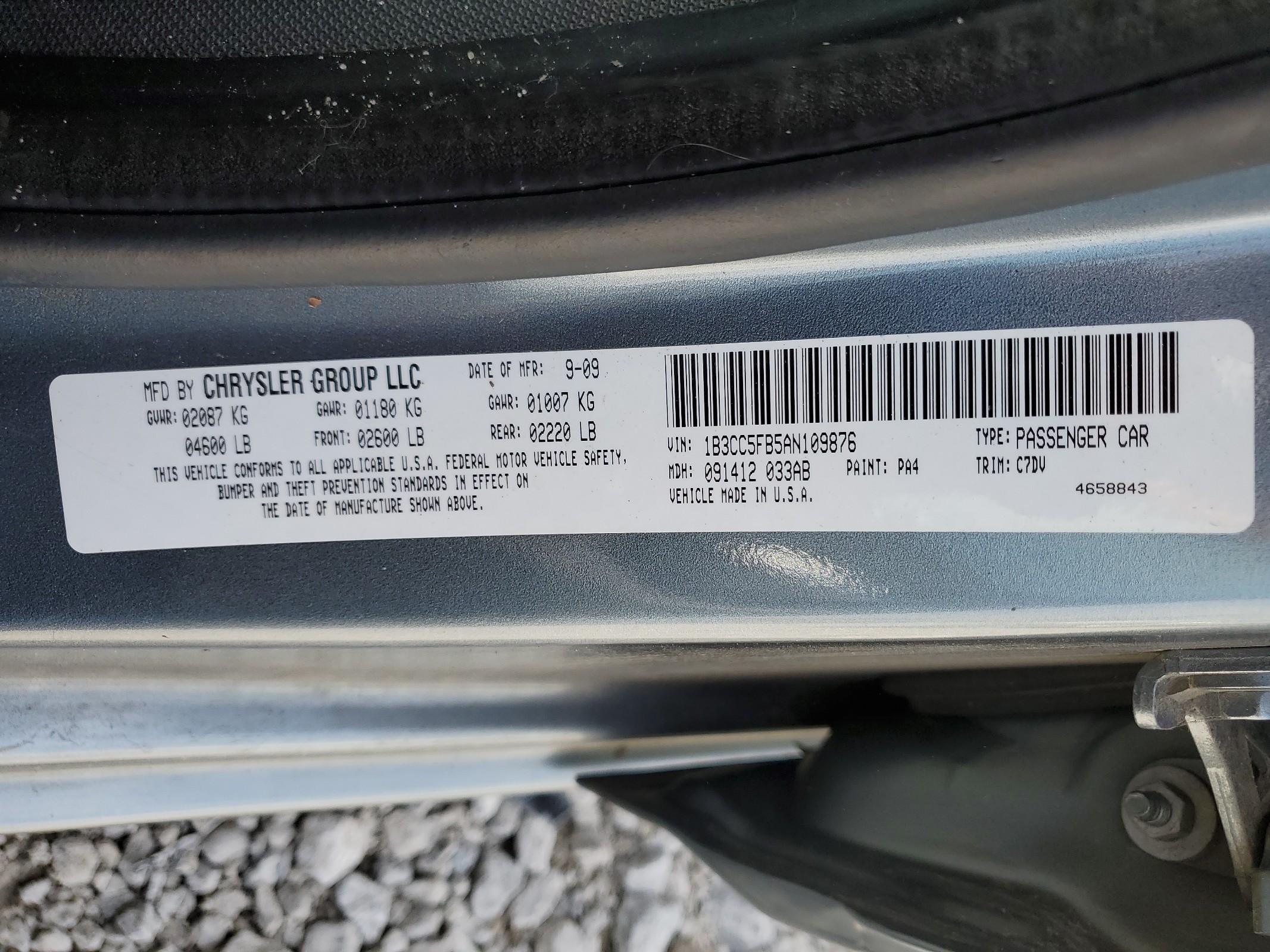 1B3CC5FB5AN109876 2010 Dodge Avenger R/T