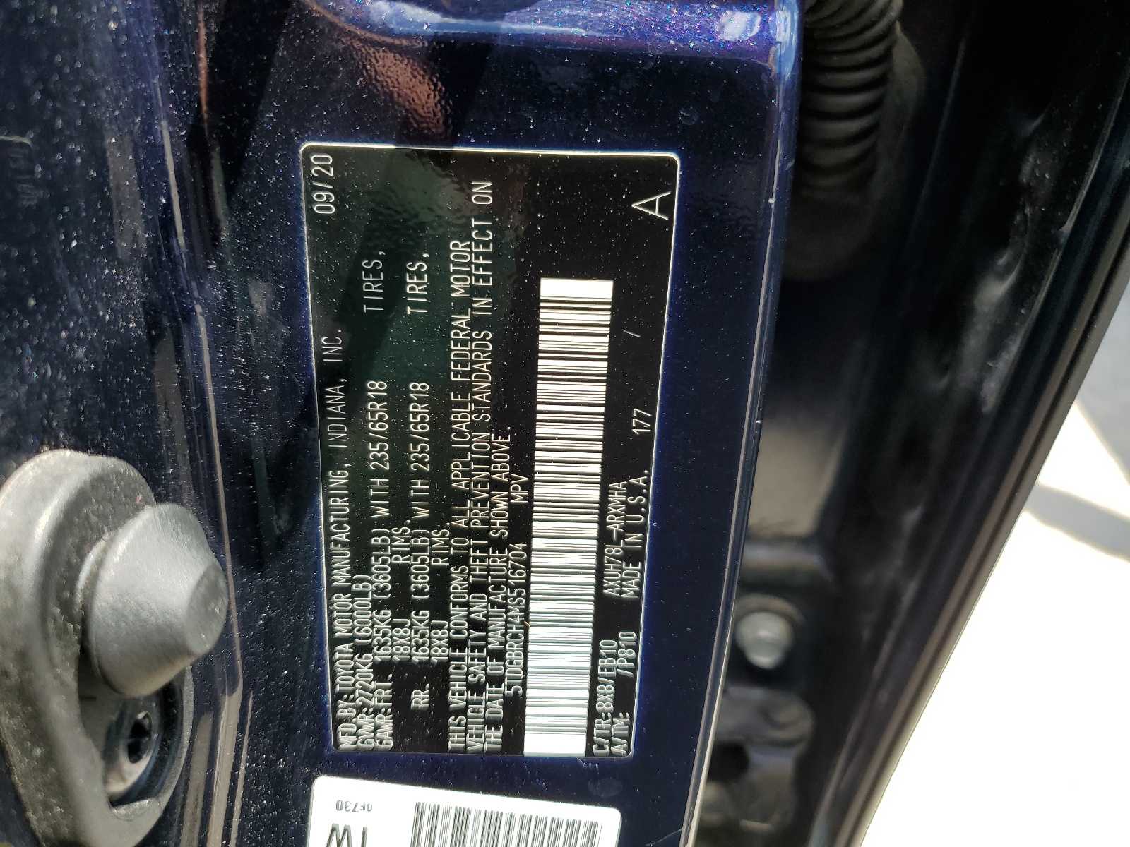 5TDGBRCH4MS516704 2021 Toyota Highlander Hybrid Xle