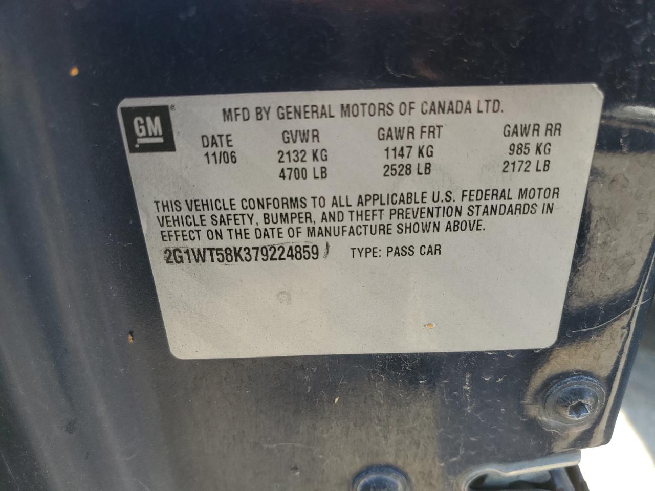 2G1WB55K581285458 2008 Chevrolet Impala Ls