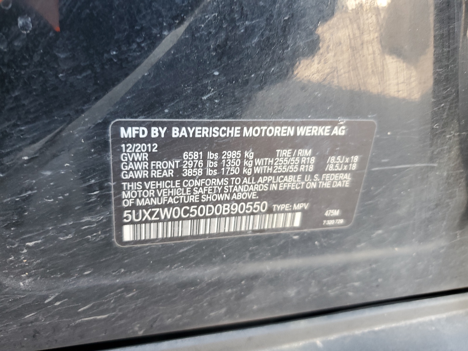 5UXZW0C50D0B90550 2013 BMW X5 xDrive35D