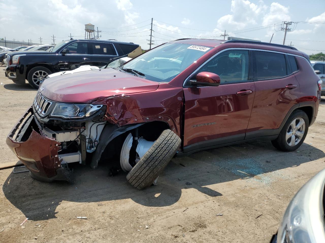 2020 Jeep Compass Latitude VIN: 3C4NJDBB7LT165222 Lot: 59972484