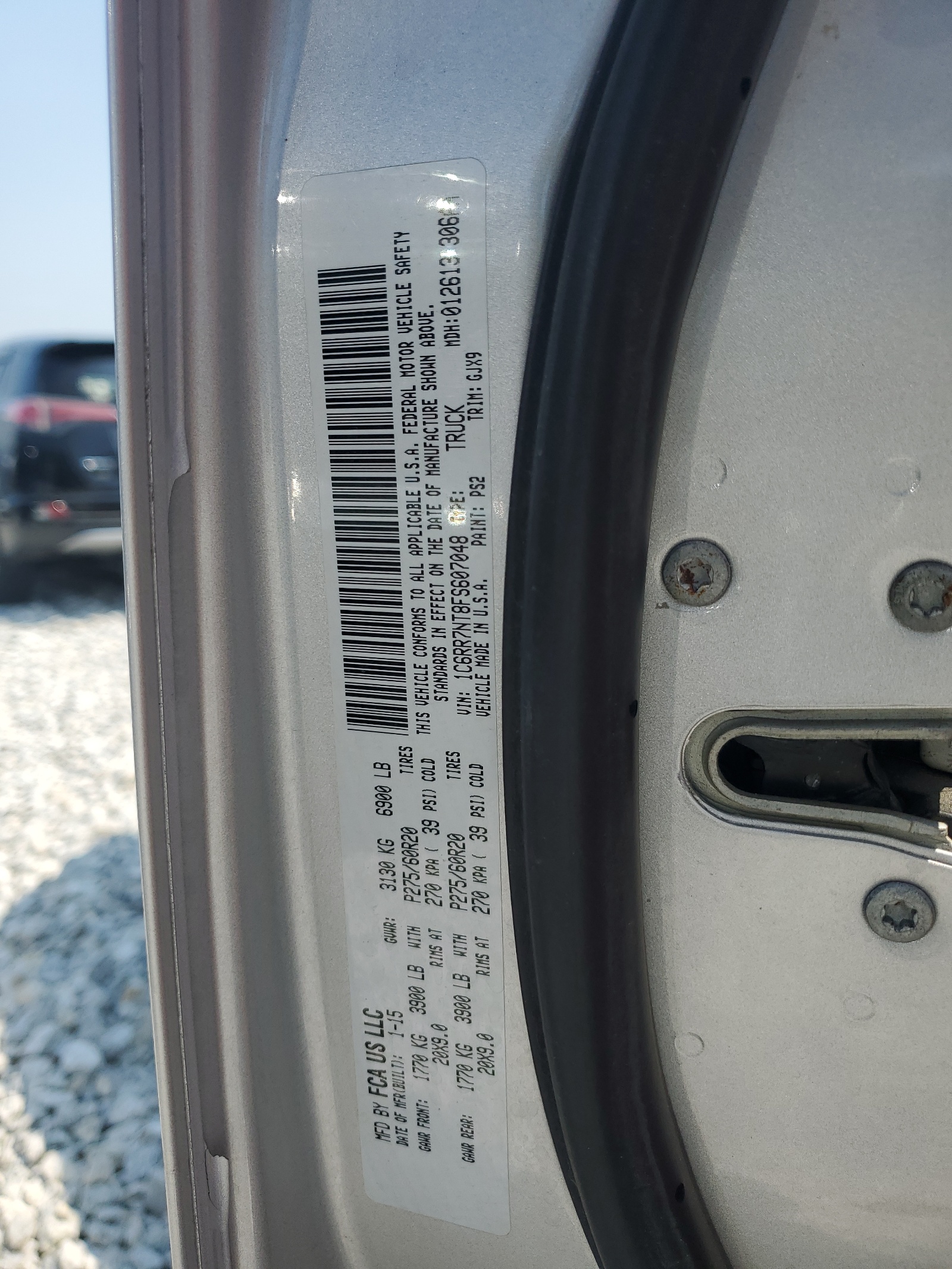 1C6RR7NT8FS607048 2015 Ram 1500 Laramie