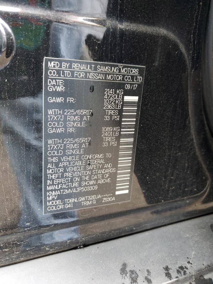 2018 Nissan Rogue S VIN: KNMAT2MV4JP503309 Lot: 57482014