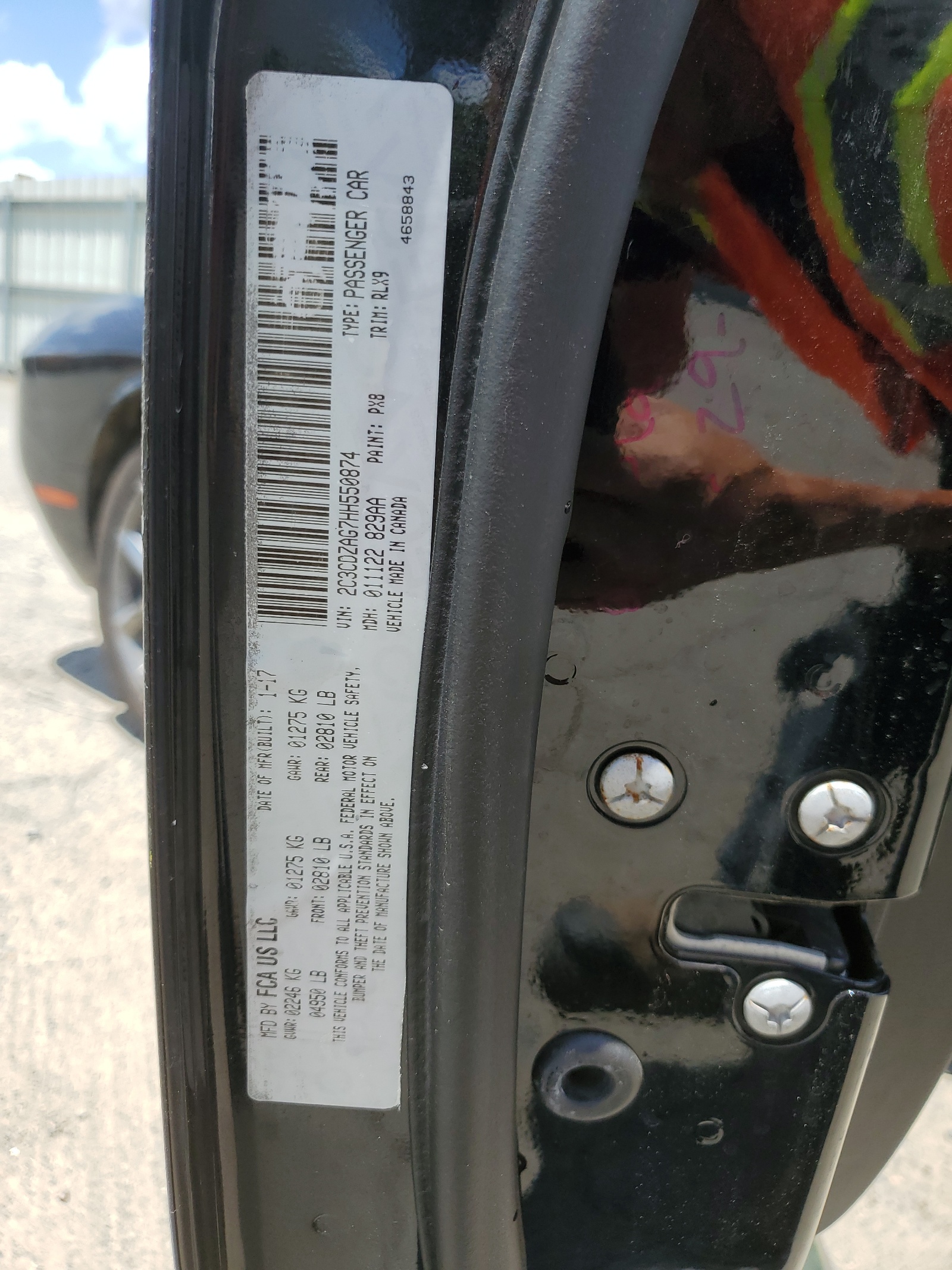 2C3CDZAG7HH550874 2017 Dodge Challenger Sxt