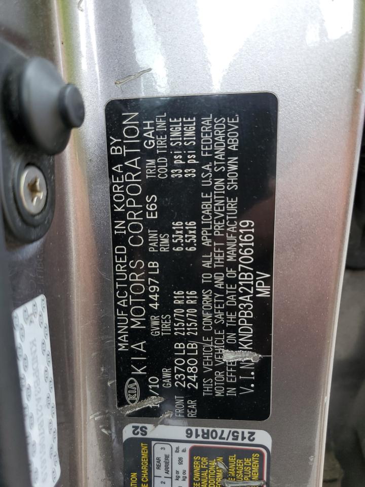 2011 Kia Sportage Lx VIN: KNDPB3A21B7061619 Lot: 60301044