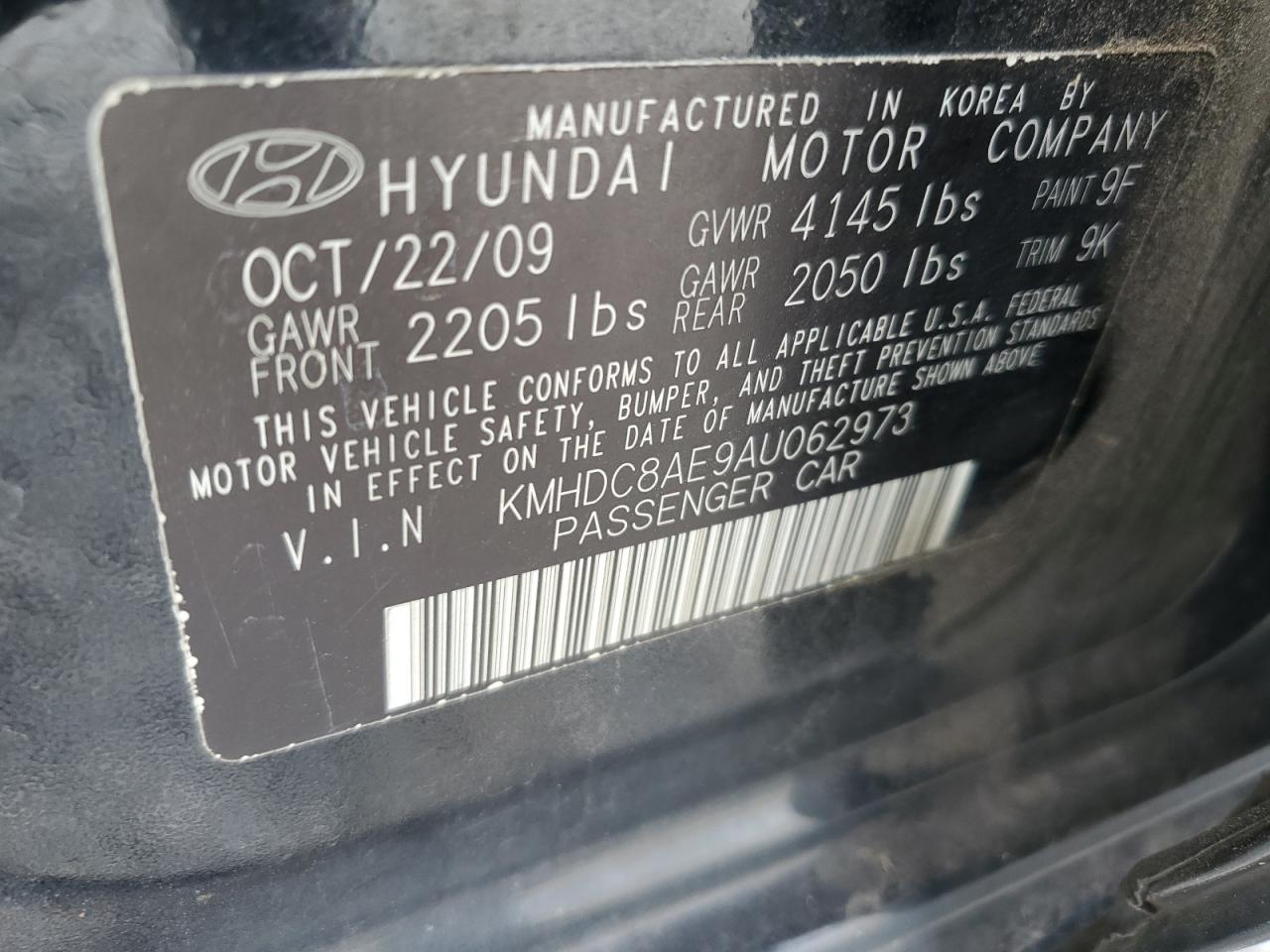 2010 Hyundai Elantra Touring Gls VIN: KMHDC8AE9AU062973 Lot: 58028184