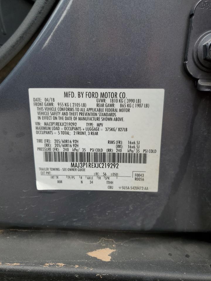 2018 Ford Ecosport S VIN: MAJ3P1REXJC219292 Lot: 60131254