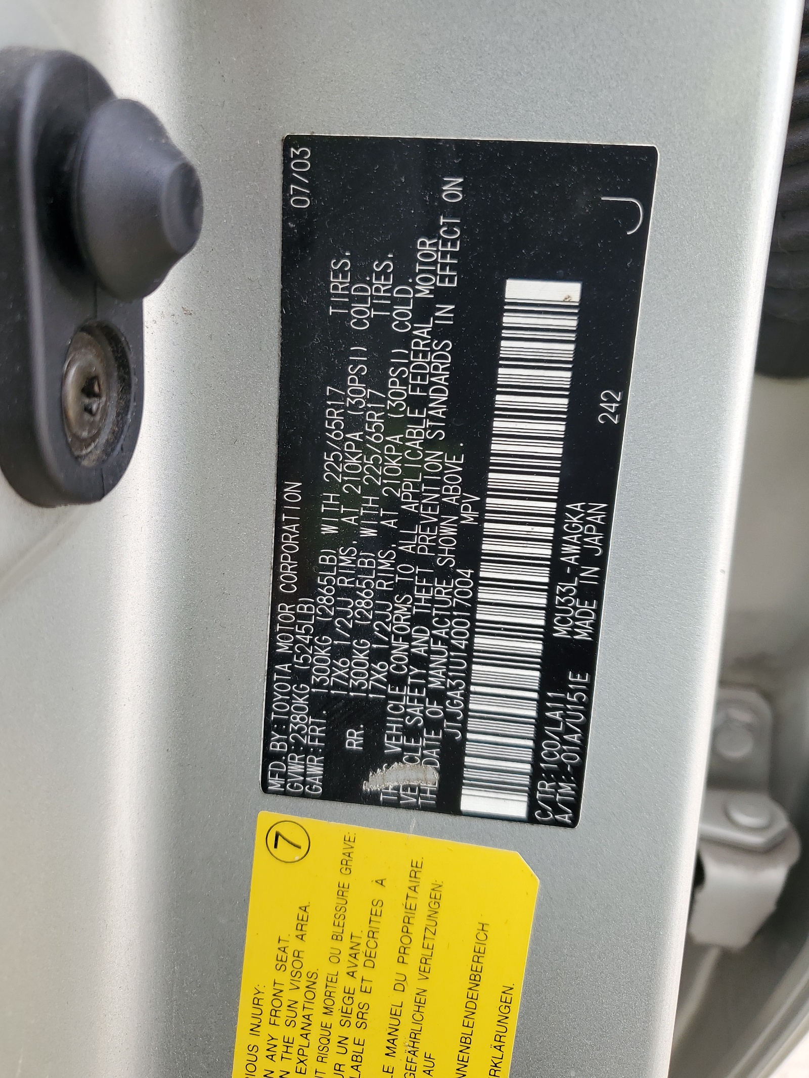 JTJGA31U140017004 2004 Lexus Rx 330