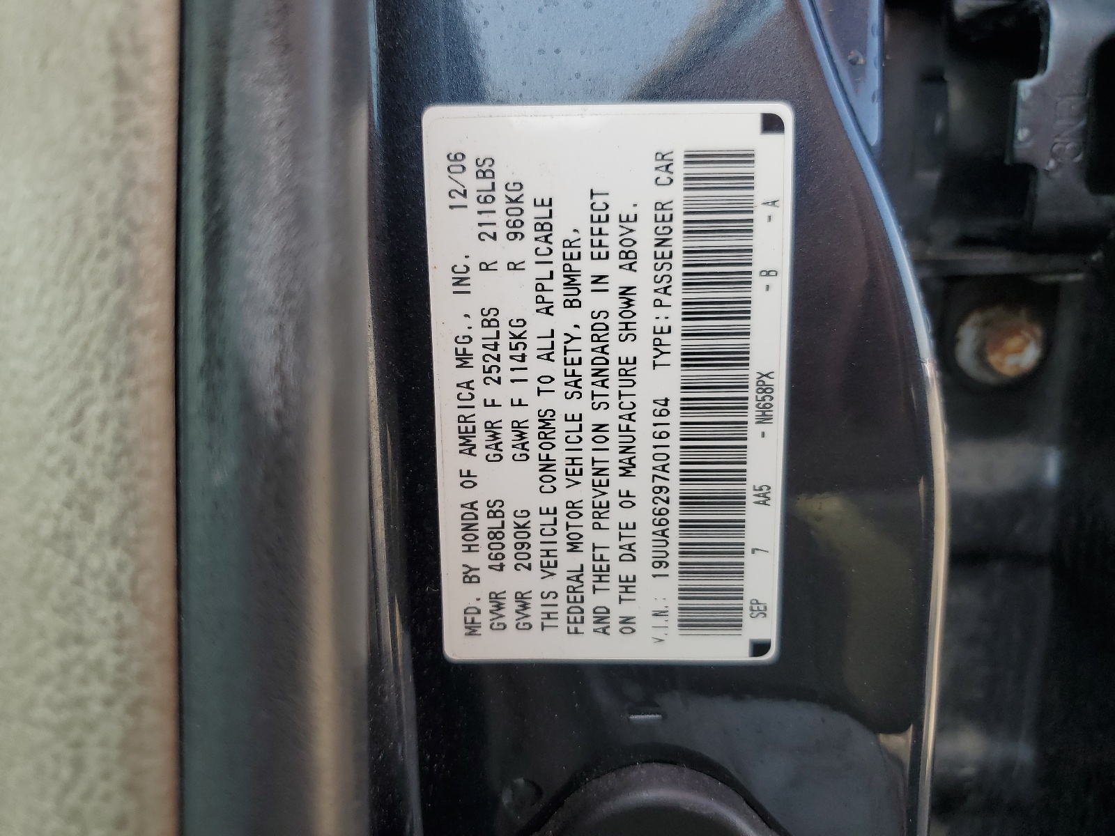 19UUA66297A016164 2007 Acura Tl