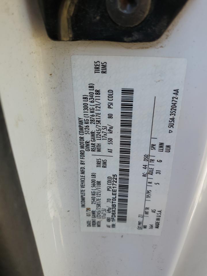 2020 Ford F350 Super Duty VIN: 1FD8X3BT0LEE17225 Lot: 58918084