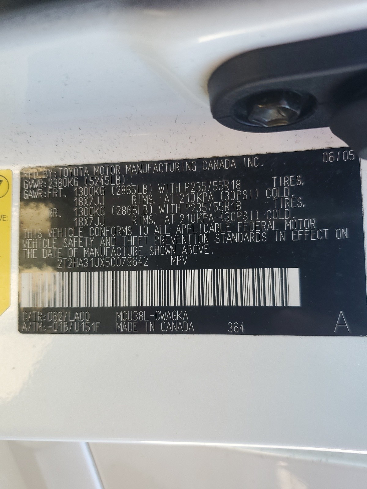 2T2HA31UX5C079642 2005 Lexus Rx 330