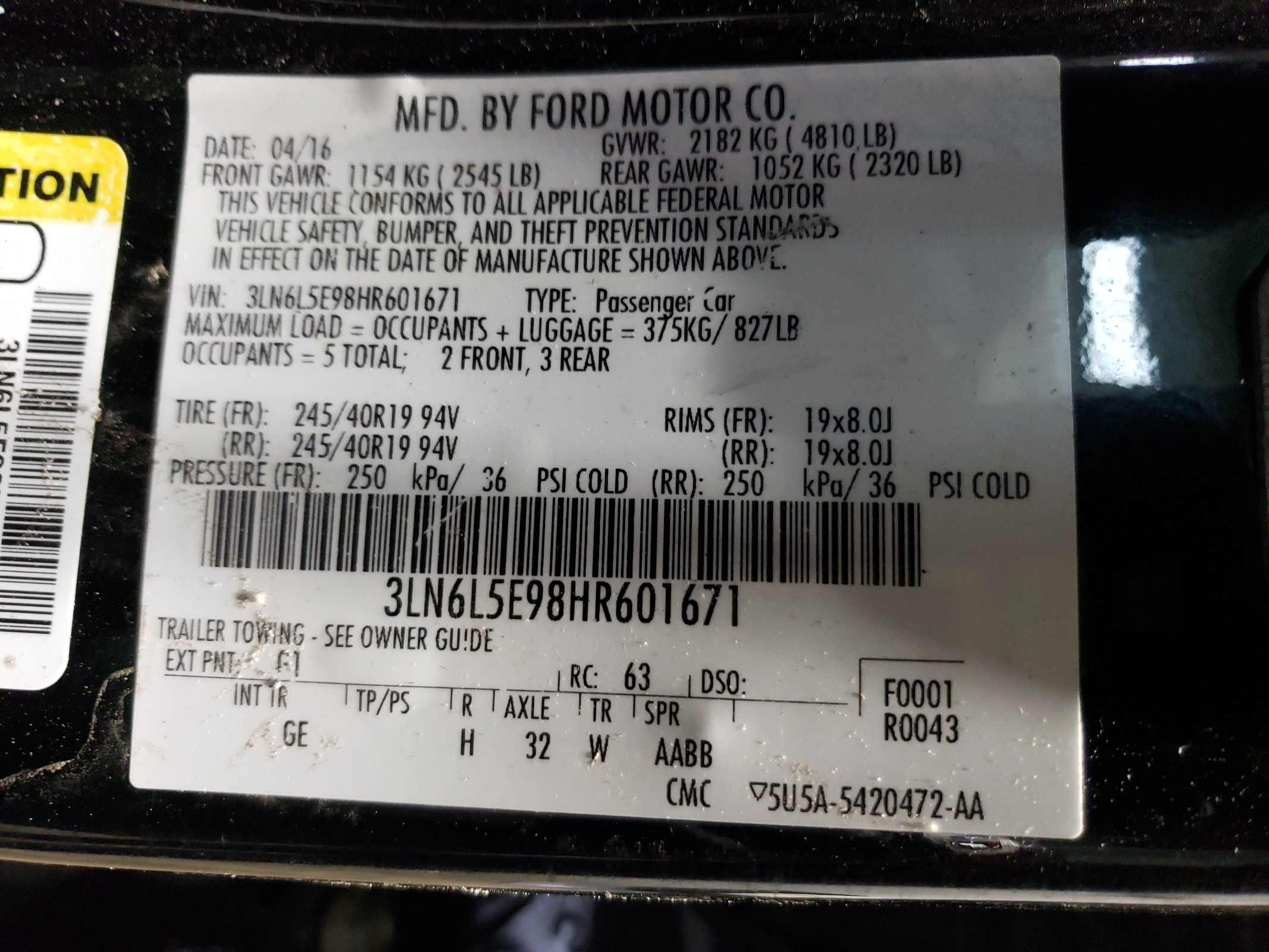 3LN6L5E98HR601671 2017 Lincoln Mkz Reserve