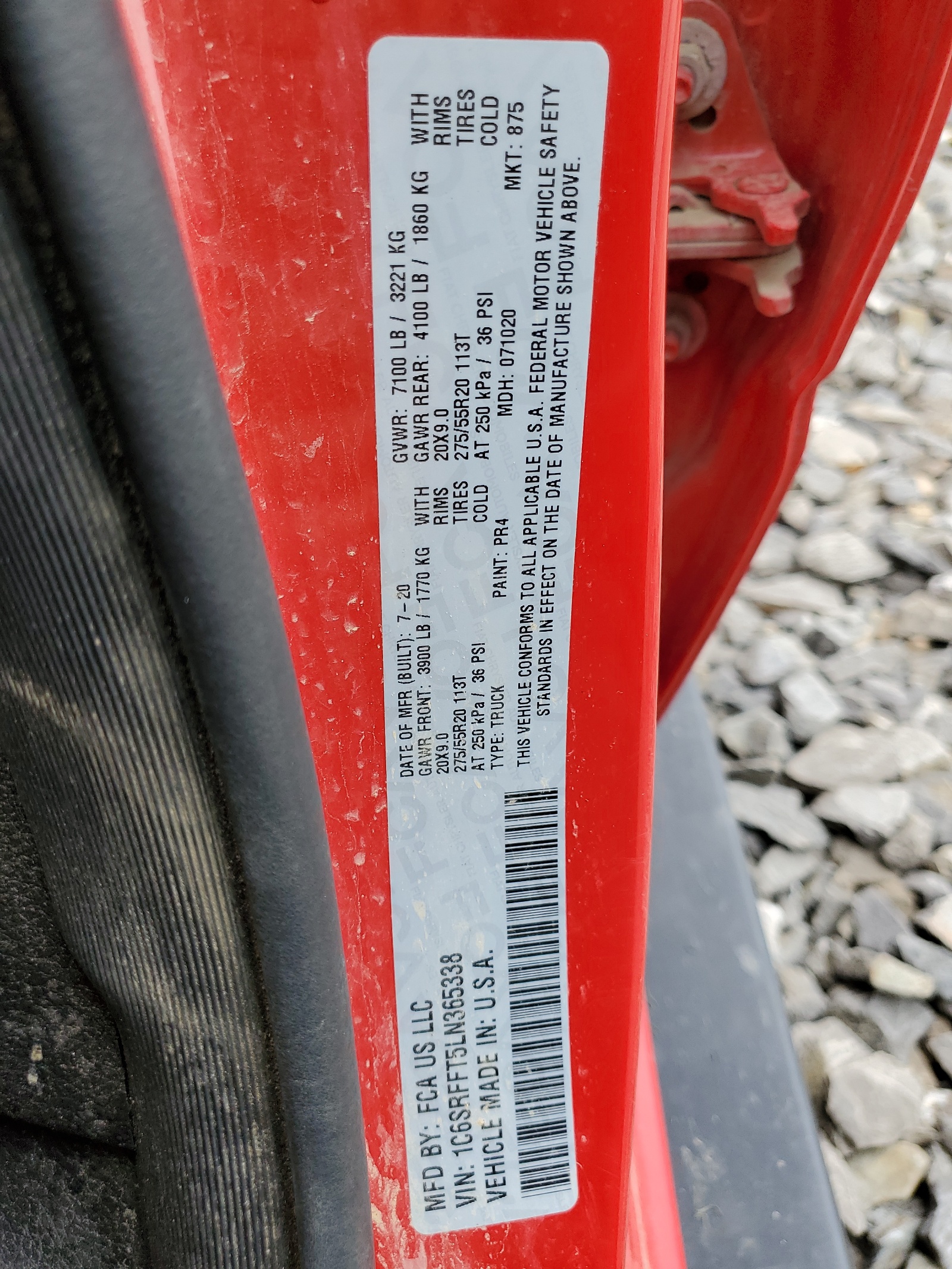 1C6SRFFT5LN365338 2020 Ram 1500 Big Horn/Lone Star