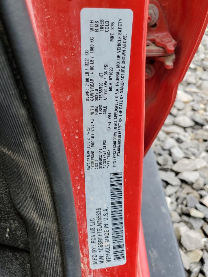 2020 Ram 1500 Big Horn/Lone Star VIN: 1C6SRFFT5LN365338 Lot: 58379004