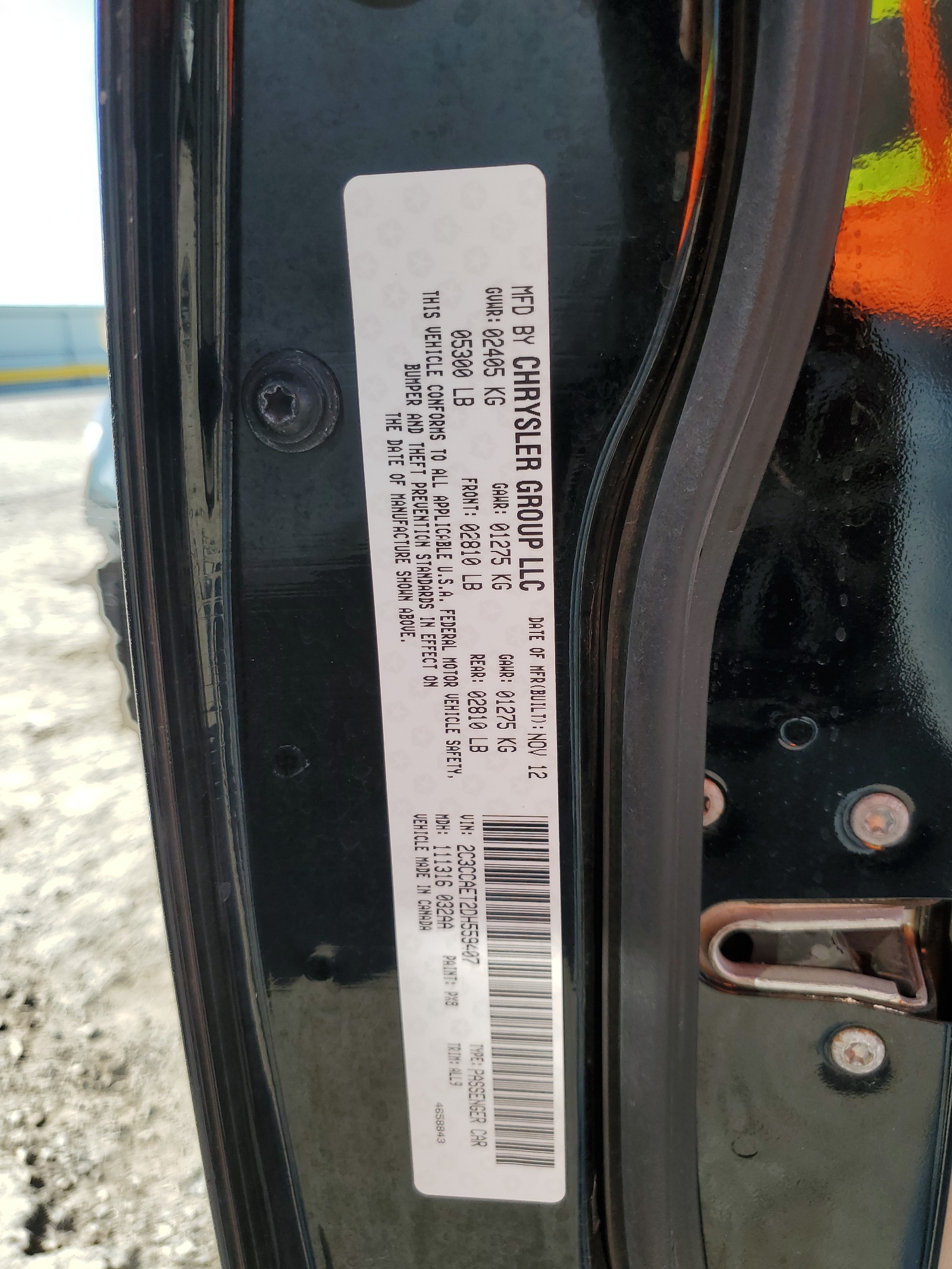 2C3CCAET2DH559407 2013 Chrysler 300C