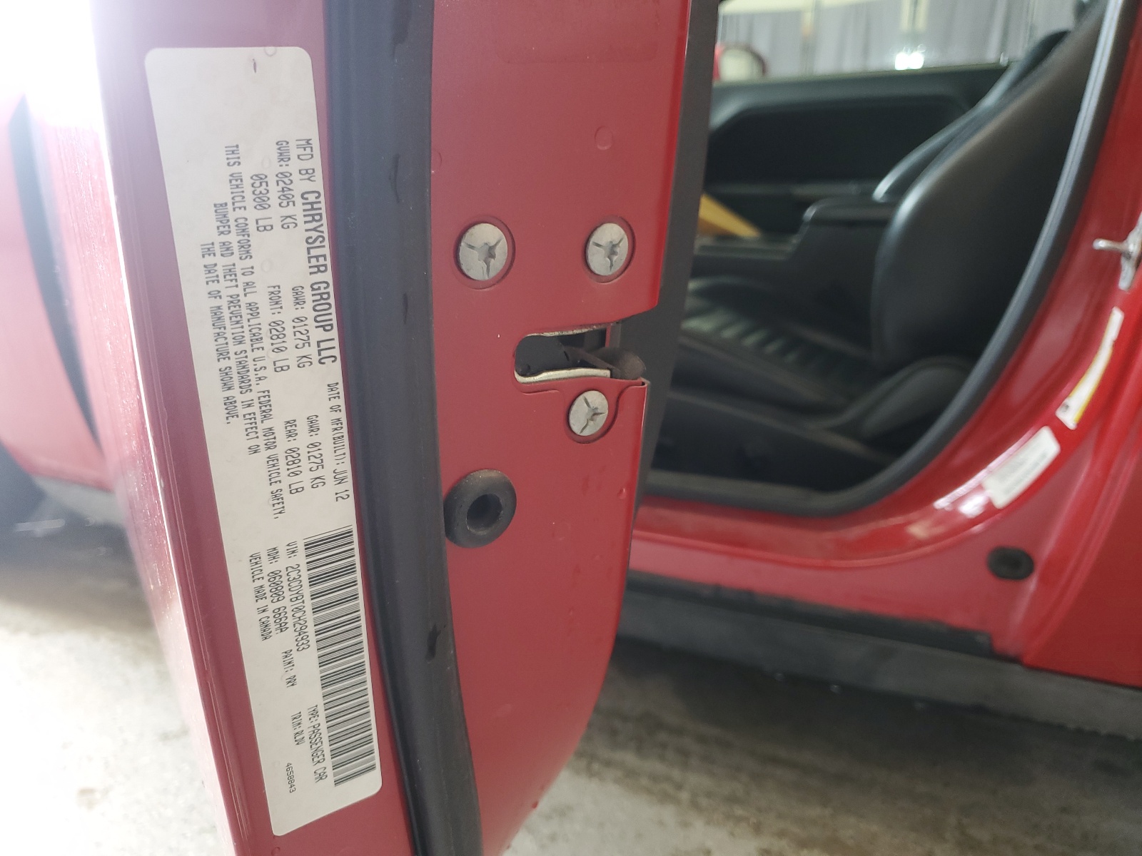 2C3CDYBT0CH294933 2012 Dodge Challenger R/T