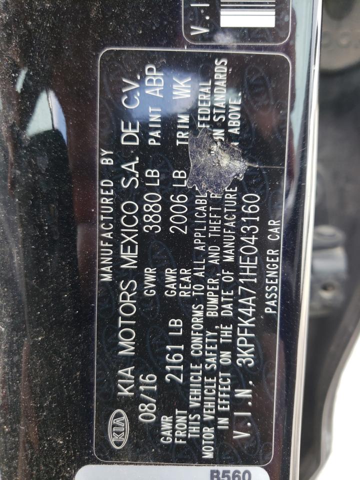 2017 Kia Forte Lx VIN: 3KPFK4A71HE043160 Lot: 56724814