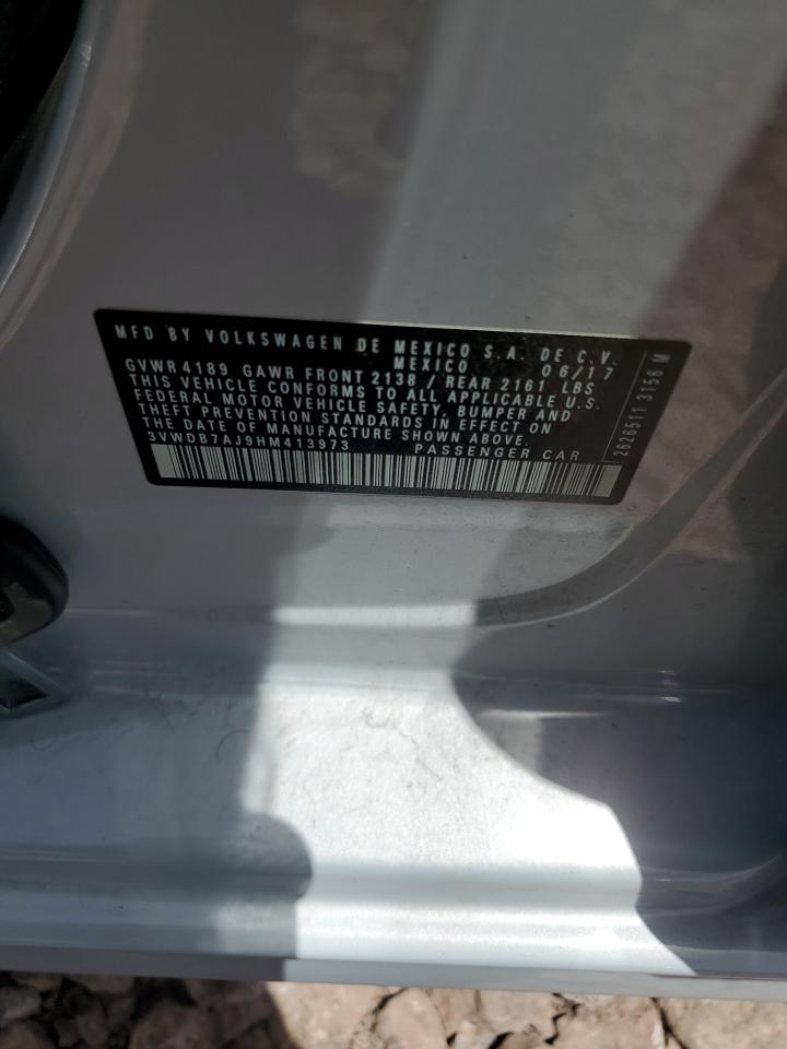 2017 Volkswagen Jetta Se VIN: 3VWDB7AJ9HM413973 Lot: 59996784