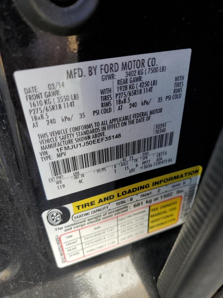 2014 Ford Expedition Xlt VIN: 1FMJU1J50EEF35148 Lot: 56018374