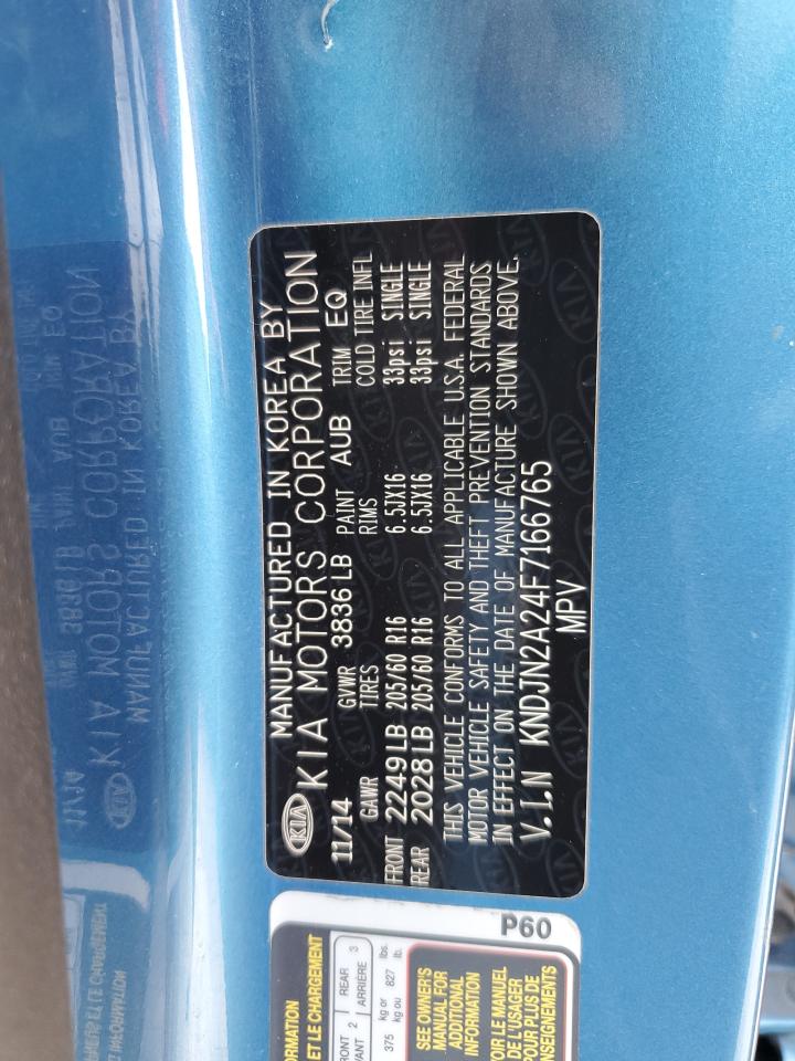 2015 Kia Soul VIN: KNDJN2A24F7166765 Lot: 60640574