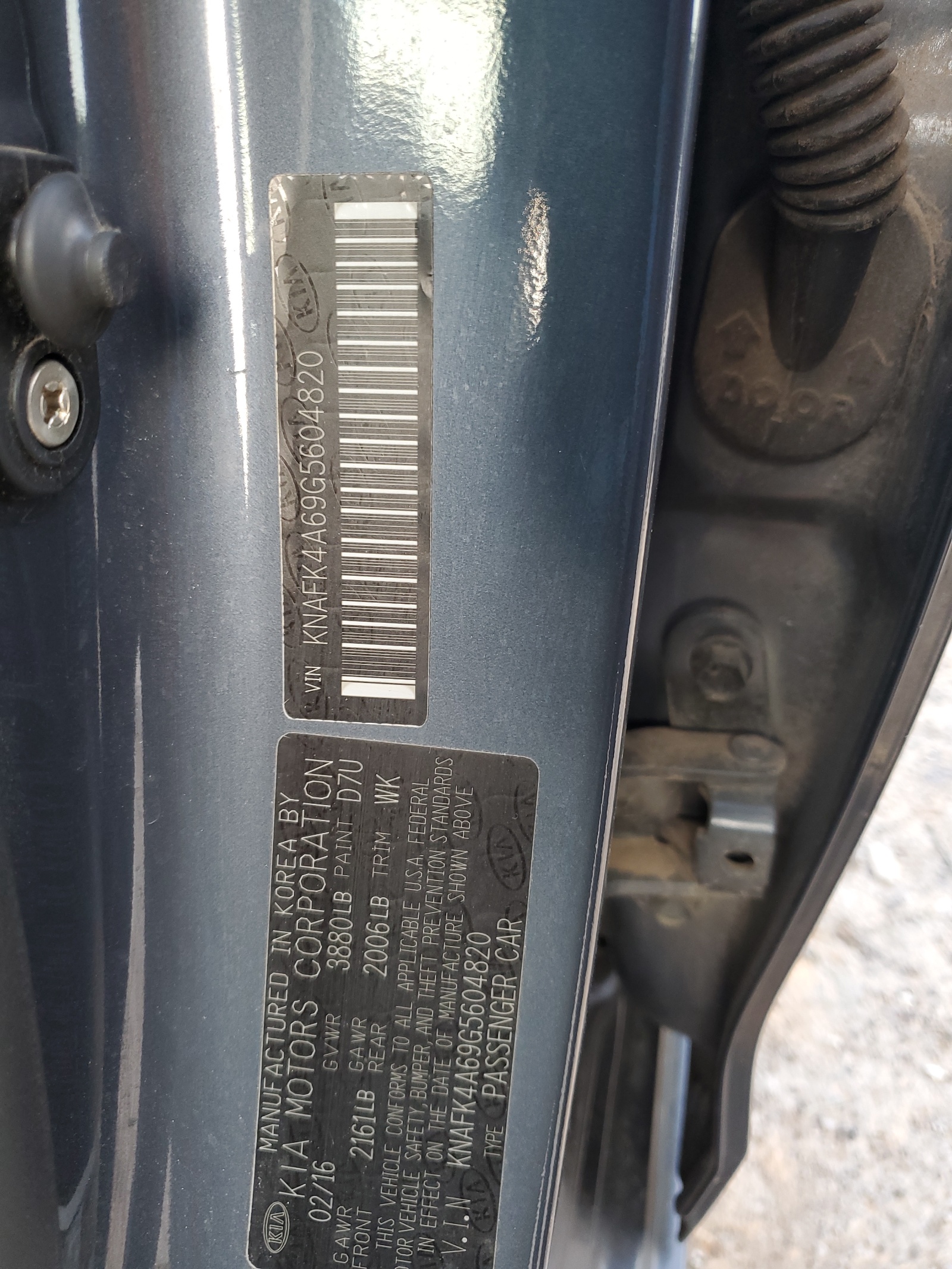 KNAFK4A69G5604820 2016 Kia Forte Lx