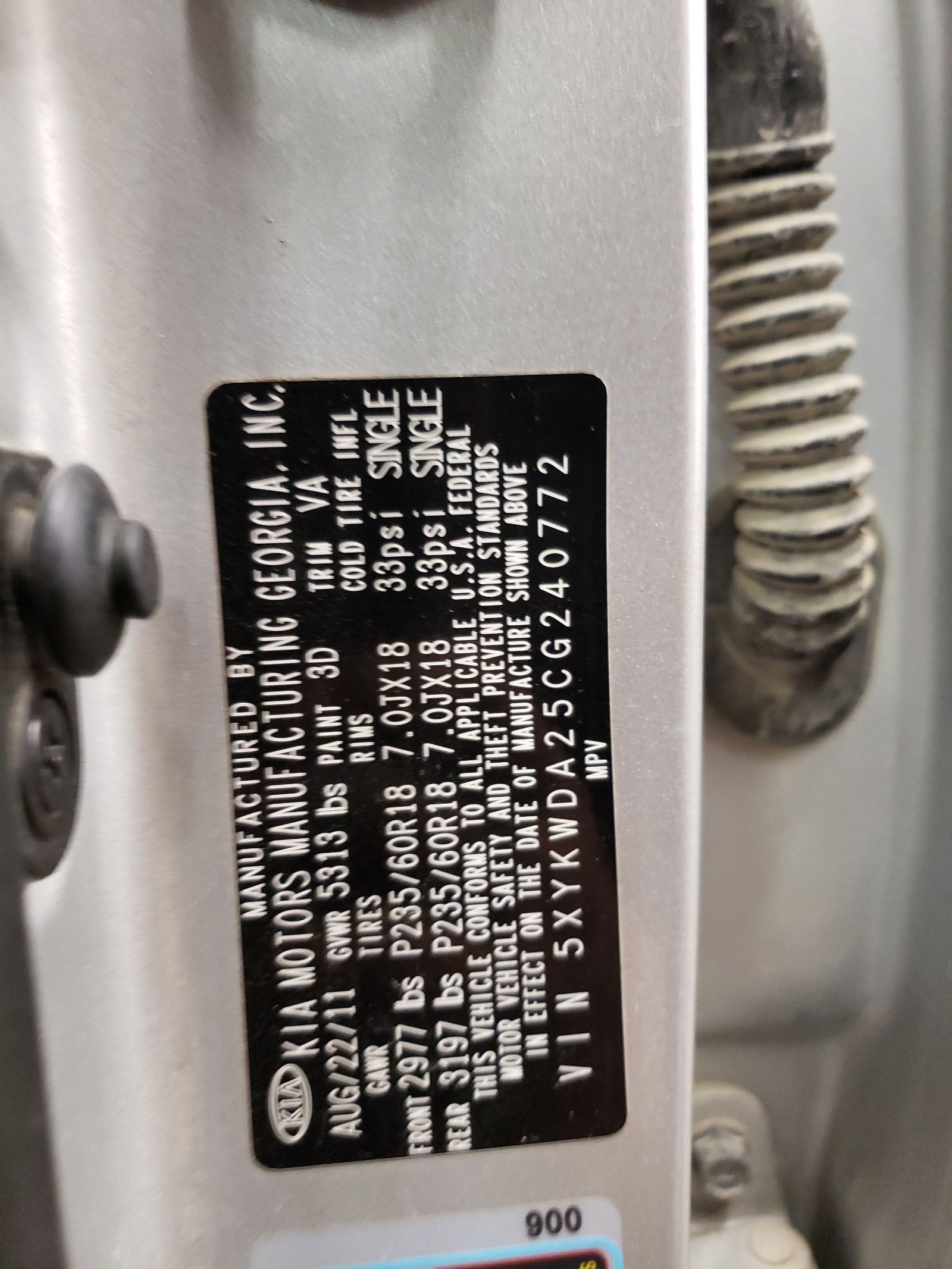 5XYKWDA25CG240772 2012 Kia Sorento Sx