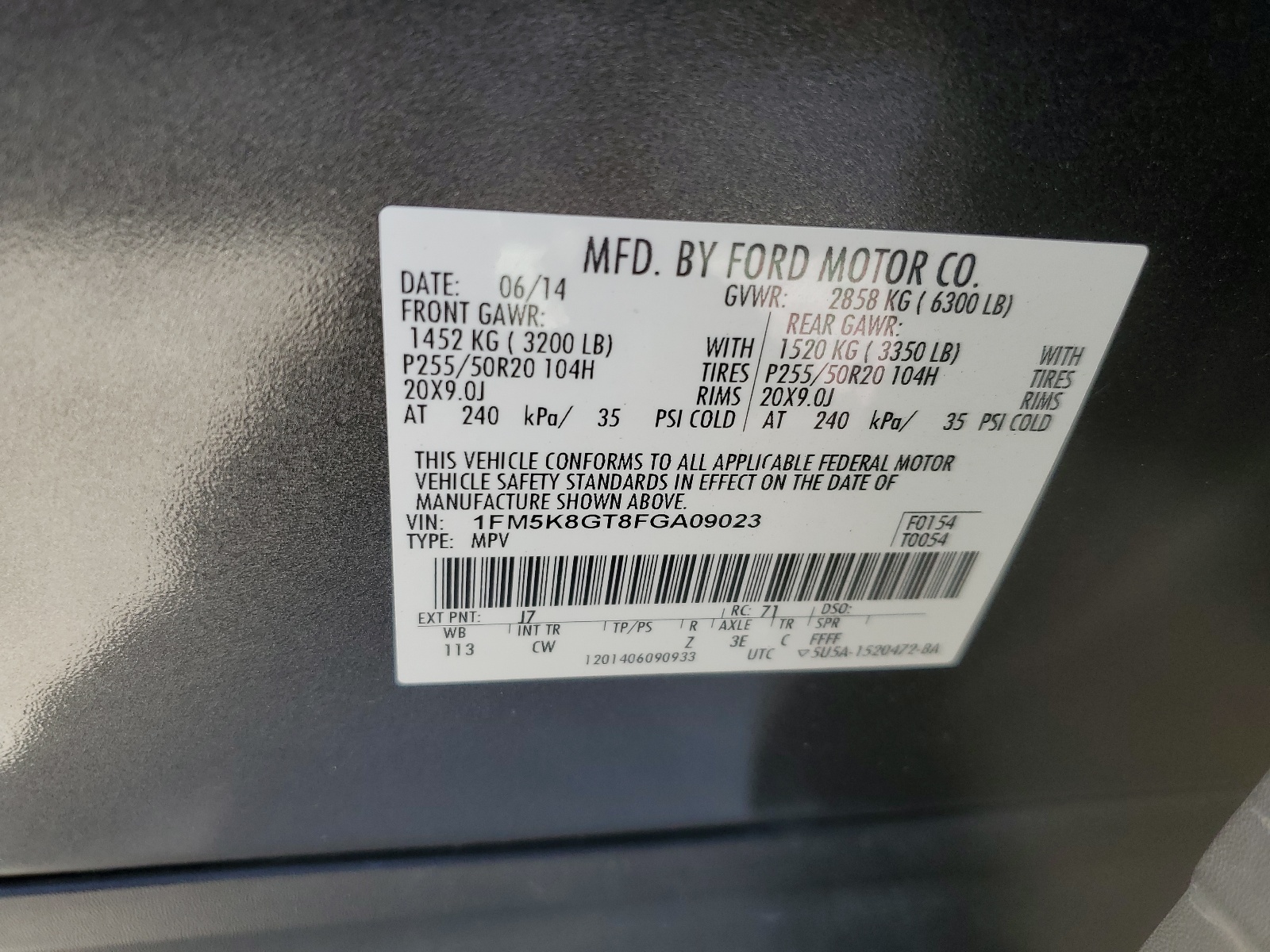 1FM5K8GT8FGA09023 2015 Ford Explorer Sport