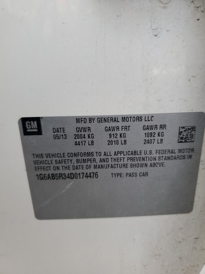 2013 Cadillac Ats Luxury VIN: 1G6AB5R34D0174476 Lot: 60731994