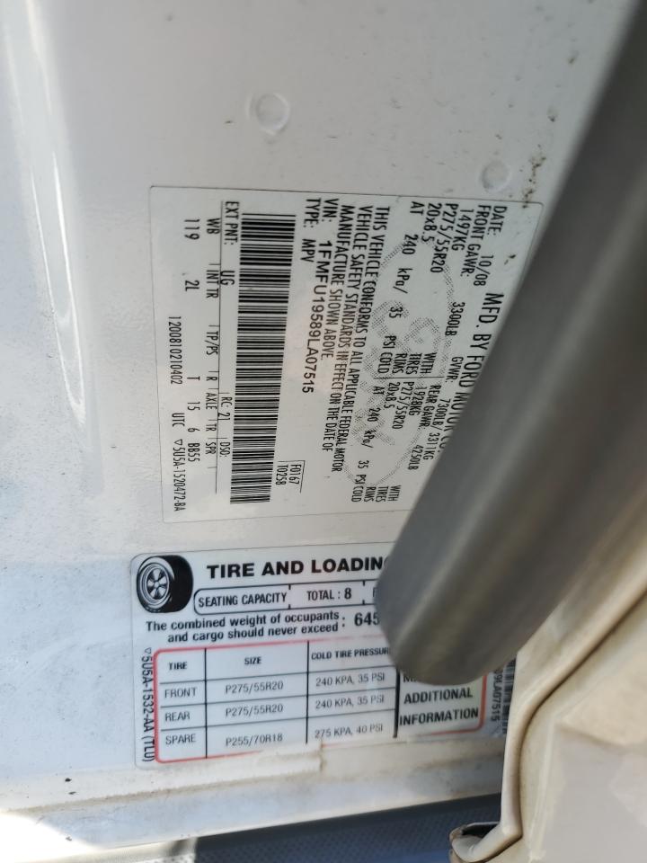 2009 Ford Expedition Limited VIN: 1FMFU19589LA07515 Lot: 59549634