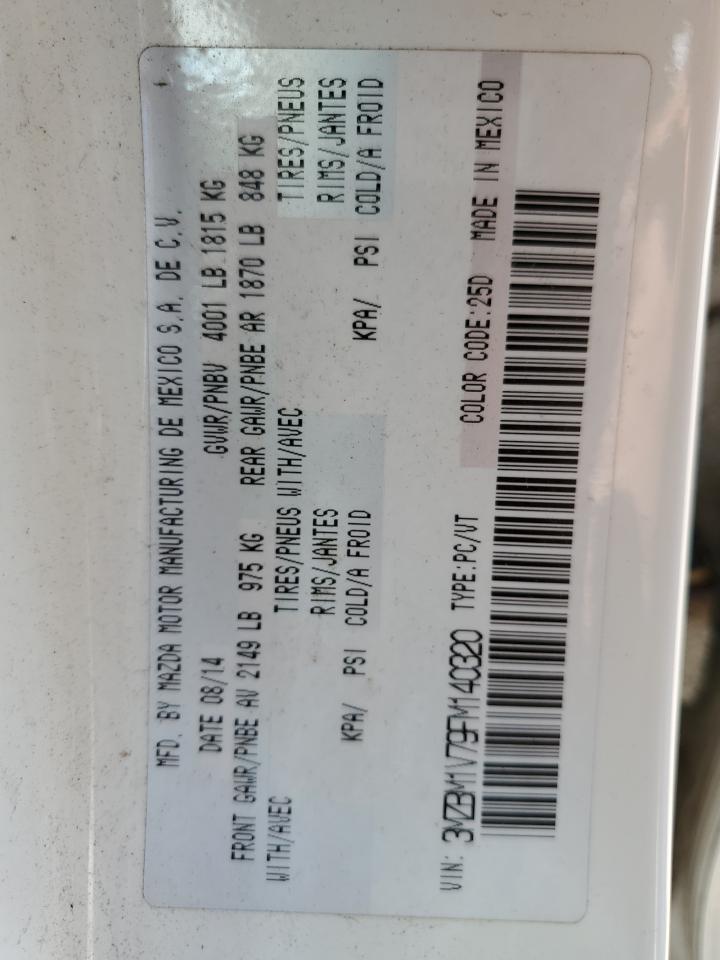 2015 Mazda 3 Touring VIN: 3MZBM1V79FM140320 Lot: 59484454