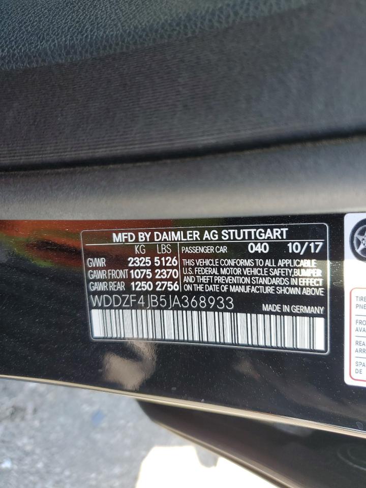 2018 Mercedes-Benz E 300 VIN: WDDZF4JB5JA368933 Lot: 60116344