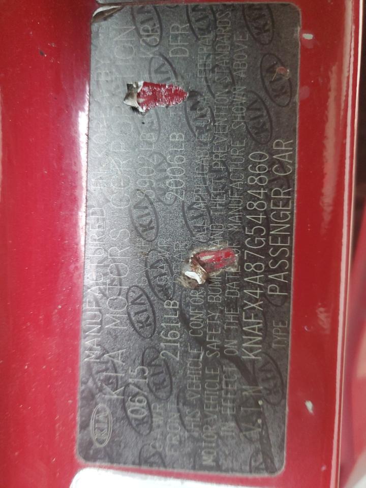 2016 Kia Forte Ex VIN: KNAFX4A87G5484860 Lot: 59319264