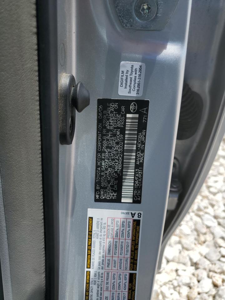 JTNBB46K273002159 2007 Toyota Camry Hybrid