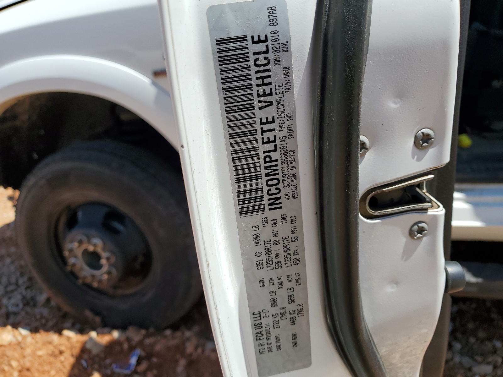 3C7WRTCL3HG628149 2017 Ram 3500