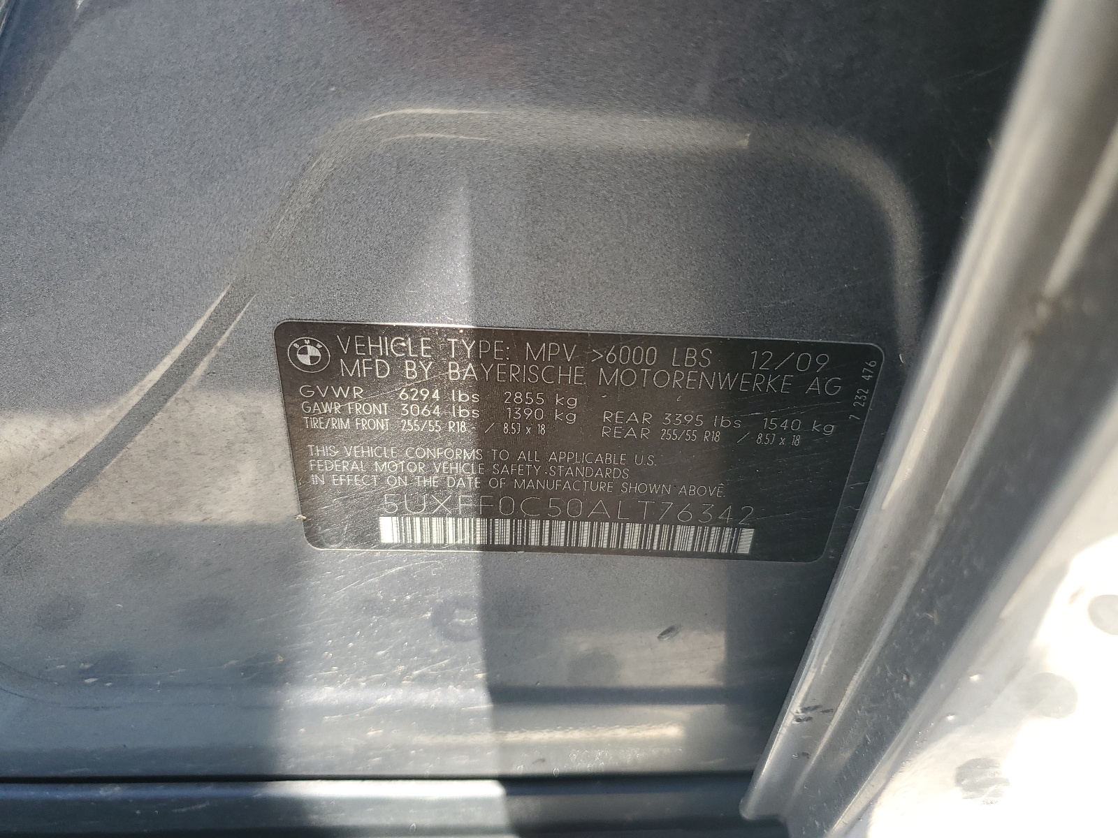 5UXFF0C50ALT76342 2010 BMW X5 xDrive35D