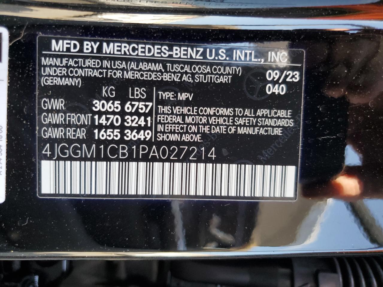 2023 Mercedes-Benz Eqe Suv 350 4Matic VIN: 4JGGM1CB1PA027214 Lot: 59548794