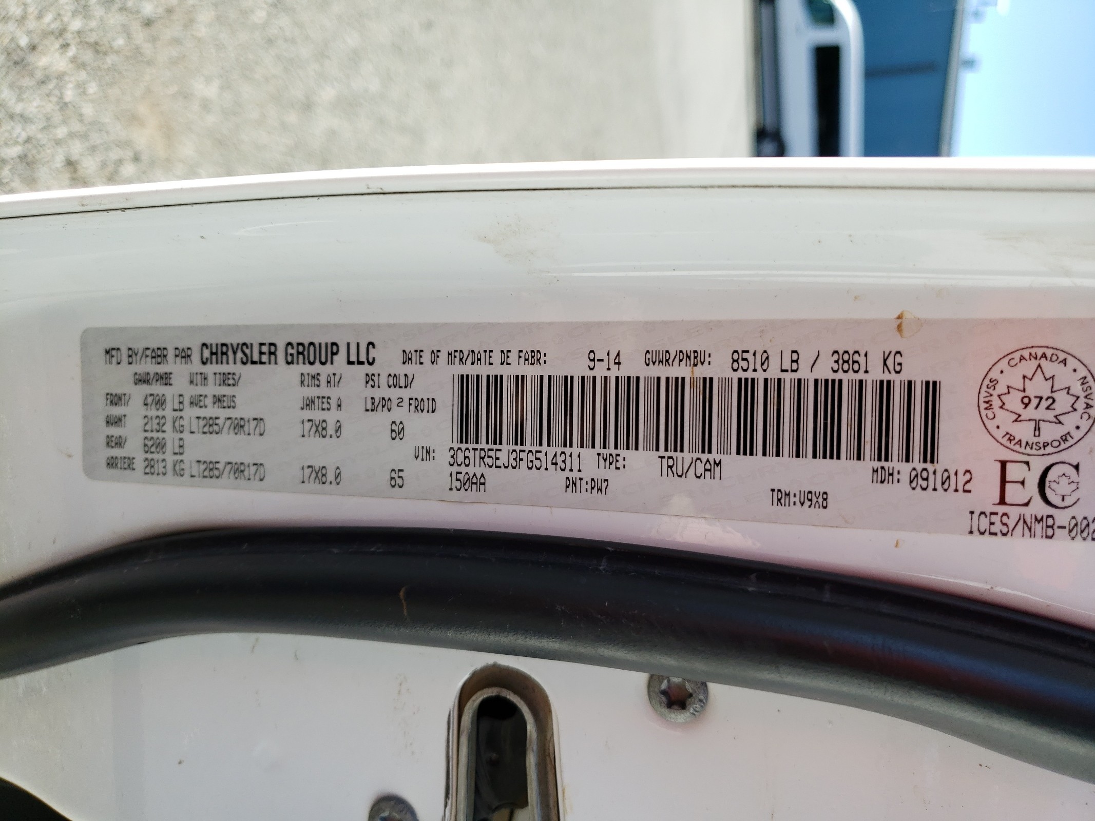 3C6TR5EJ3FG514311 2015 Ram 2500 Powerwagon