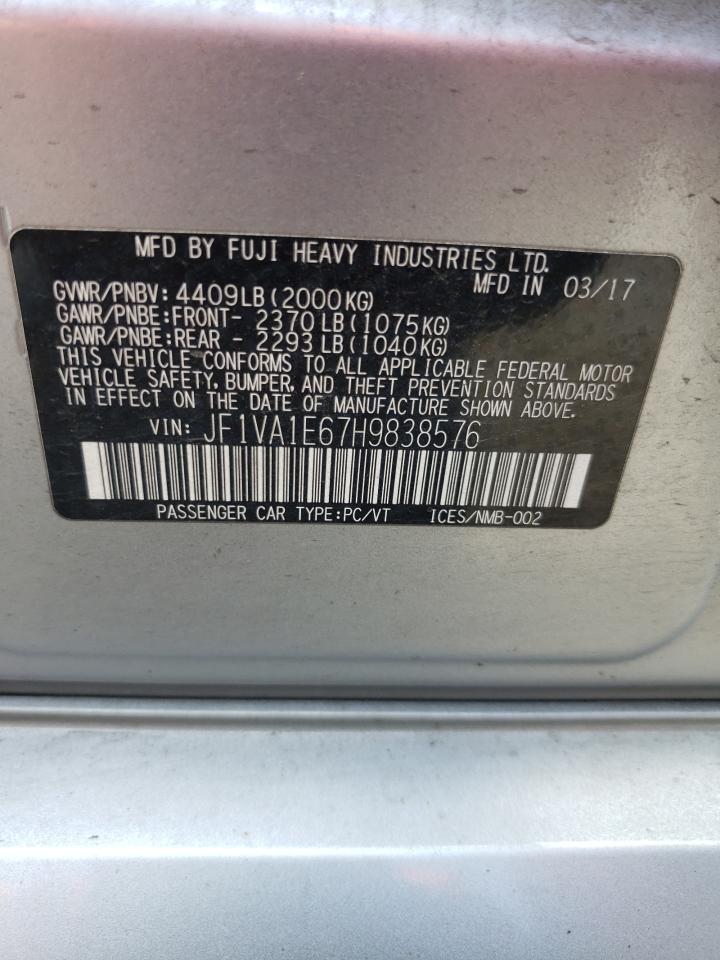 JF1VA1E67H9838576 2017 Subaru Wrx Premium