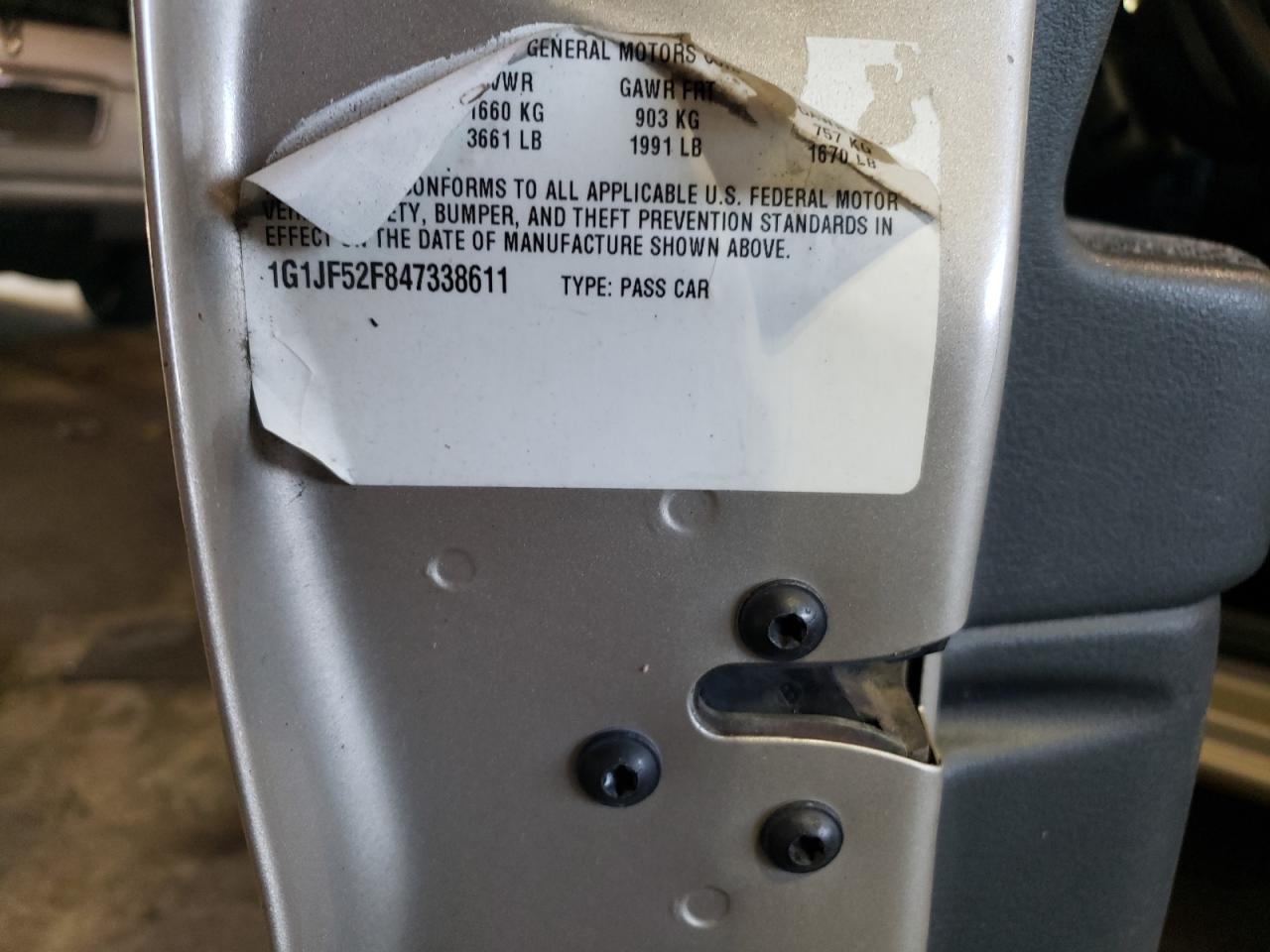 2004 Chevrolet Cavalier Ls VIN: 1G1JF52F847338611 Lot: 57414954