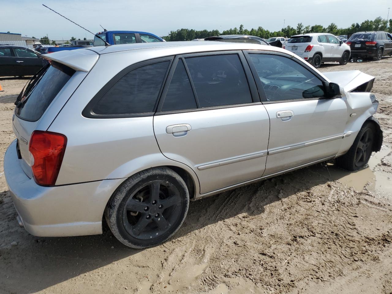 2003 Mazda Protege Pr5 silver hatchback gas JM1BJ245831172217 photo #4