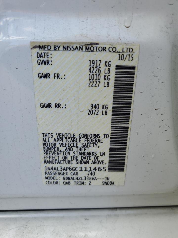 1N4AL3AP6GC111465 2016 NISSAN ALTIMA - Image 12