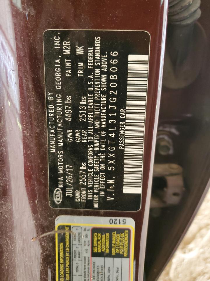 2018 Kia Optima Lx VIN: 5XXGT4L31JG208066 Lot: 60769084