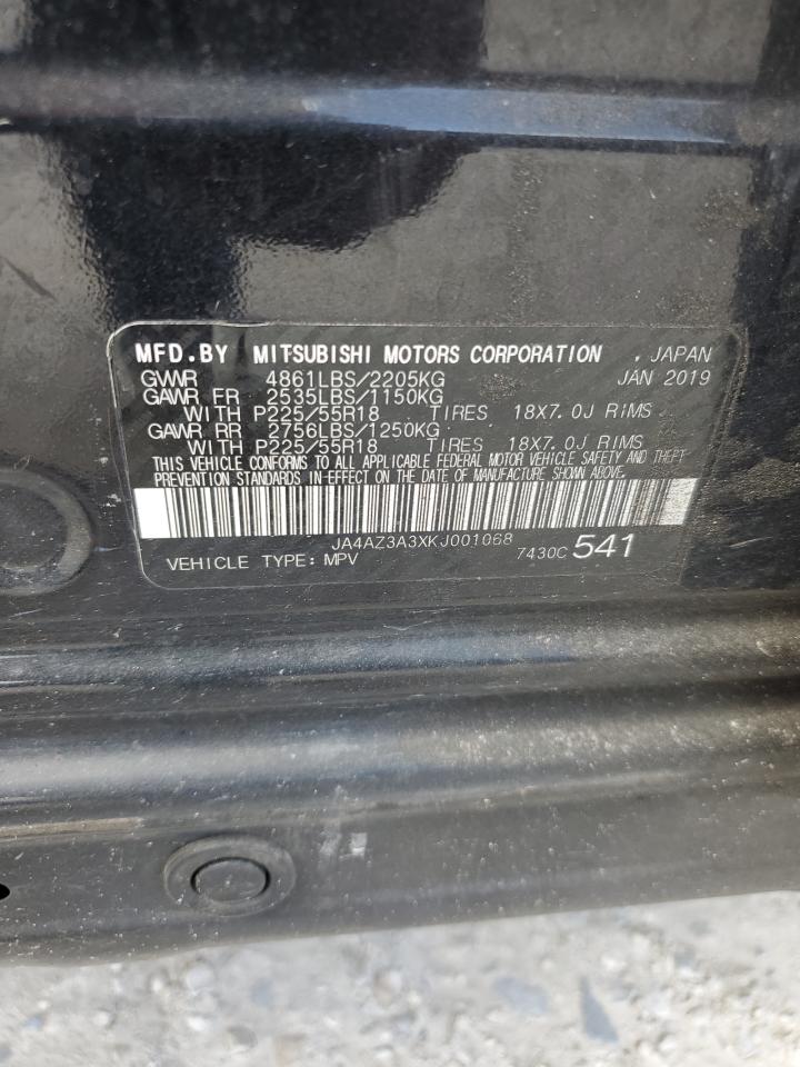 2019 Mitsubishi Outlander Se VIN: JA4AZ3A3XKJ001068 Lot: 59529234